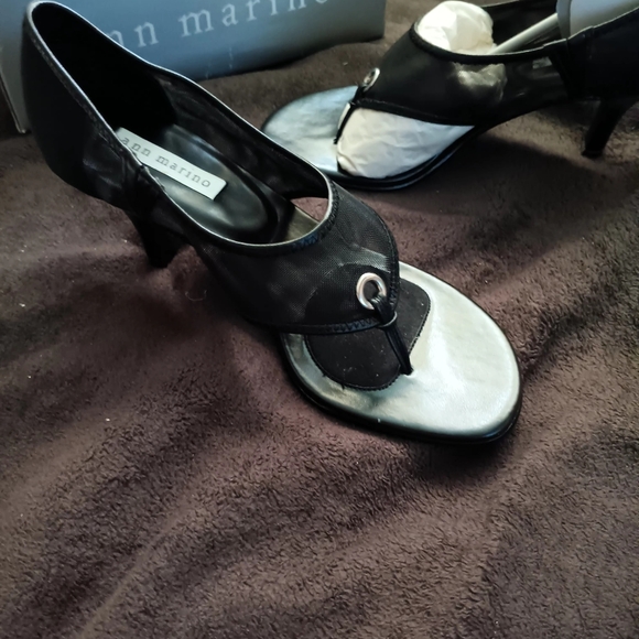 ANN MARINO BLACK HIGH HEELS - Picture 15 of 16